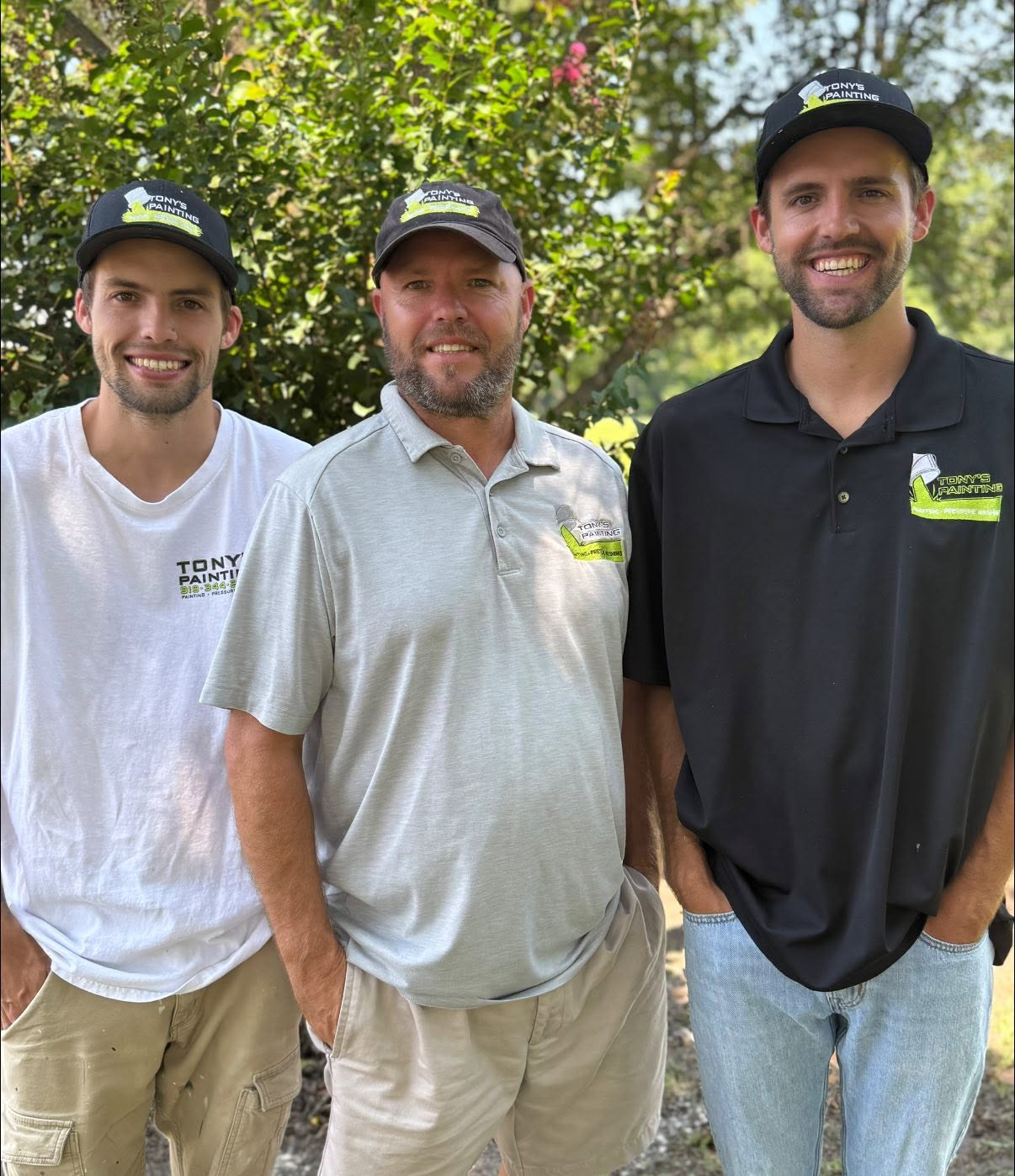 Tony Mooring with the Tony's Painting crew
